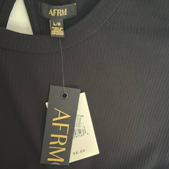 AFRM Black Mini Dress- Sleeveless with a Cut Out Back - Picture 5 of 5